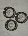 Zestaw podstawek platerowanych podstawka Italy  3 szt. vintage 