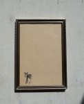 Ramka metalowa złota stojąca vintage