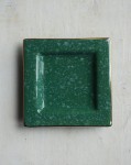 Paterka ceramiczna zielona vintage 