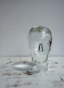 Głowa figura szkło vintage