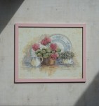 Obrazek wydruk kwiaty i naczynia  vintage