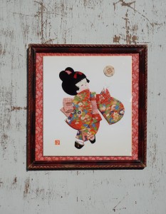 Obrazek Japonka dziewczynka hand made  