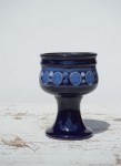 Wazon osłonka ceramiczna kobalt vintage
