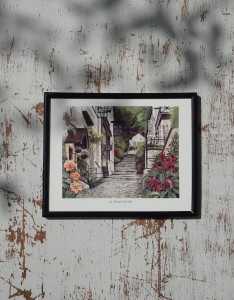 Rezerwacja Obrazek wydruk uliczka vintage