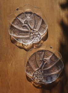 Patera talerz Orrefors paw vintage