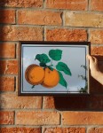 Lustro z grafiką vintage