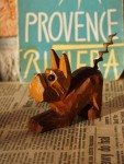 Pies piesek drewniany korkociąg vintage