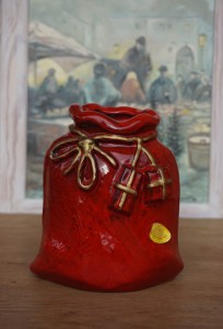 Worek Mikołaja wazon ceramiczny vintage