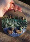Zawieszka ceramiczna dekoracyjna dzikie kaczki vintage
