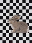 Zając artystyczna dekoracja ścienna handmade