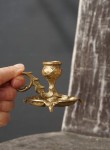 Świecznik mosiężny kaganek oset  vintage