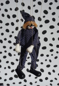 Marionetka klaun vintage