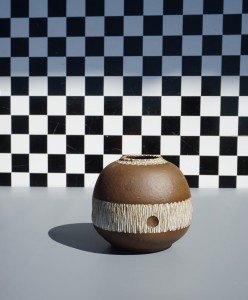 Wazon ceramiczny kulisty vintage