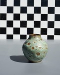 Wazon wazonik ceramiczny zielony vintage