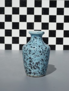 Wazon wazonik ceramiczny niebieski vintage 
