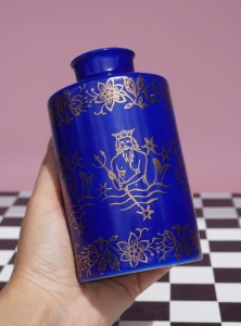Wazon butla kobaltowa Poseidon vintage