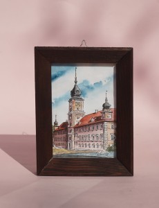 Obrazek ręcznie malowany Zamek Królewski vintage
