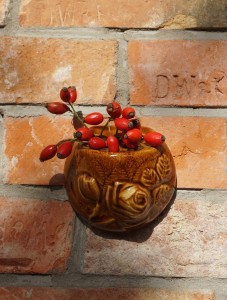 Wazon wazonik ścienny Ikebana porcelit