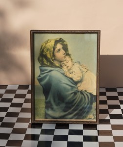Stary obrazek Madonna z Dzieciątkiem 