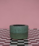 Wazon ceramiczny zielony vintage