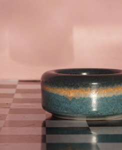 Świecznik ceramiczny na tealight vintage