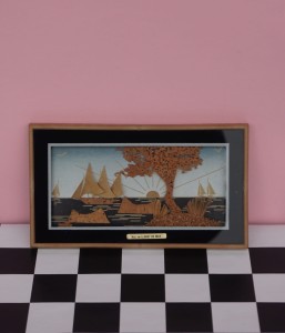 Obrazek diorama z korka vintage