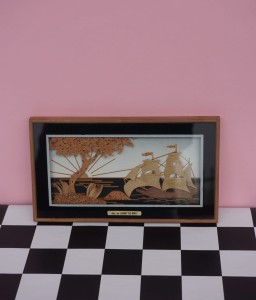 Diorama z korka pejzaż vintage