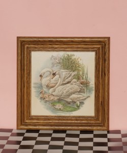 Obrazek kafel łabędzie vintage