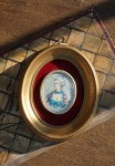 Obrazek dama kobieta miniatura vintage