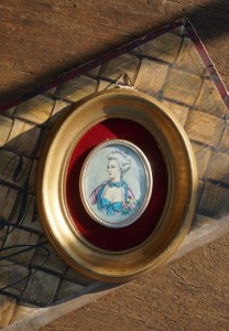 Obrazek dama kobieta miniatura vintage