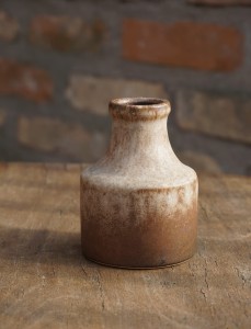Wazonik wazon ceramiczny fat lava brąz vintage