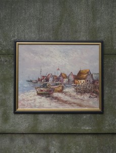 Obraz port przystań vintage