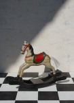 Konik na biegunach dekoracja vintage
