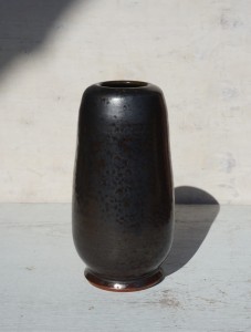 Wazon czarny metaliczny VEB KKF vintage