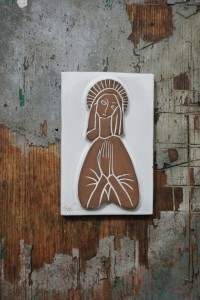 Plakieta ceramiczna MAryja Maryjka vintage