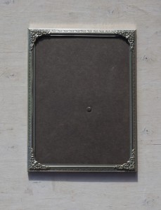 Ramka metalowa sferyczne szkło vintage