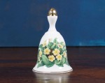 Kolekcjonerski porcelanowy dzwonek Danbury Mint luty pierwiosnek pory roku vintage 