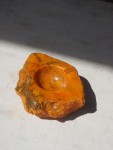 Popielnica popielniczka alabaster pomarańczowa vintage