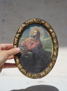 Stary obrazek Jezus dewocjonalia vintage