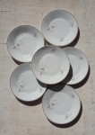 Talerzyki deserowe w motyle porcelana Jaeger & Co zestaw 6 szt. vintage