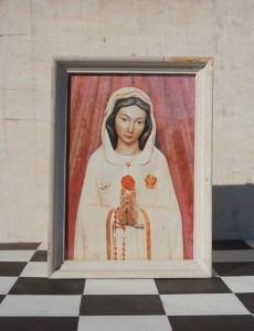 Obrazek wydruk Maryja Mistyczna Róża vintage