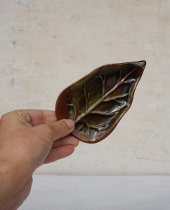 Liść ceramiczny paterka vintage