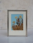 Obrazek kwiaty prasowane szarotki vintage
