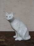 Kot siedzący figura niebieskie oczy vintage