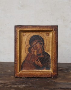 Ikona Matka Boska Włodzimierska kopia vintage