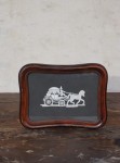 Koronka klockowa dekoracja ścienna obrazek kareta vintage