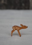 Sarna sarenka drewniana figurka miniaturka II vintage 