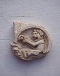 Płaskorzeźba plakieta odlew relief Uosobienie Gniewu  vintage