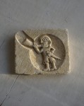 Płaskorzeźba gipsowa relief plakieta Cluny vintage