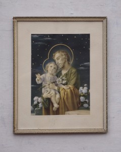 Obrazek Św. Józef z Dzieciątkiem wydruk vintage 